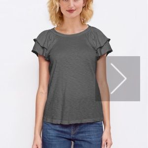 Sundry BLUSH PINK Flutter Sleeve Tee Small